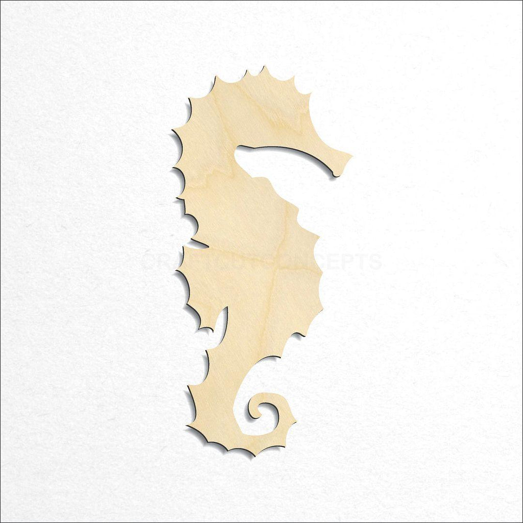 Wooden Sea Horse craft shape available in sizes of 3 inch and up