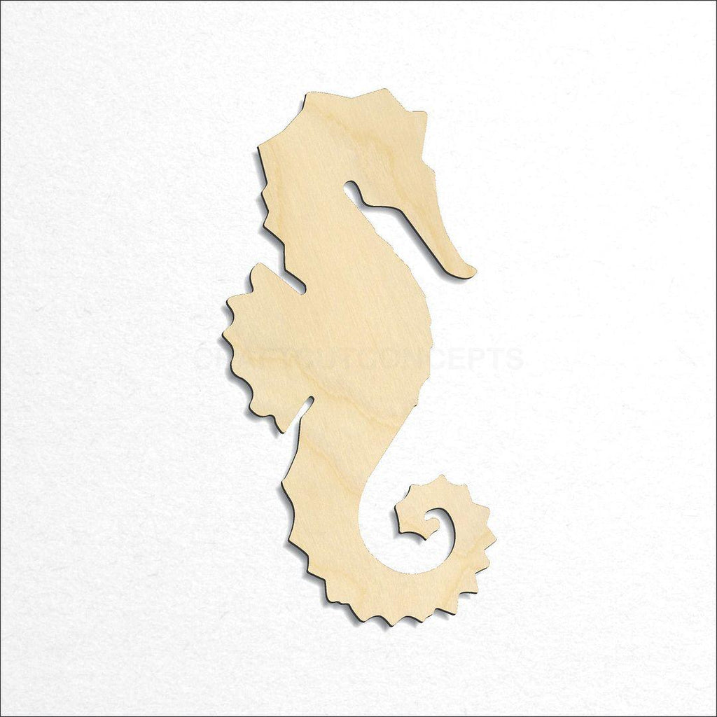 Wooden Sea Horse craft shape available in sizes of 3 inch and up