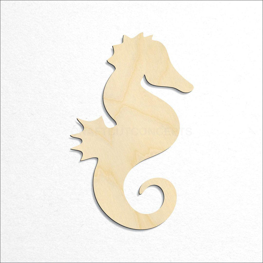 Wooden Sea Horse craft shape available in sizes of 2 inch and up