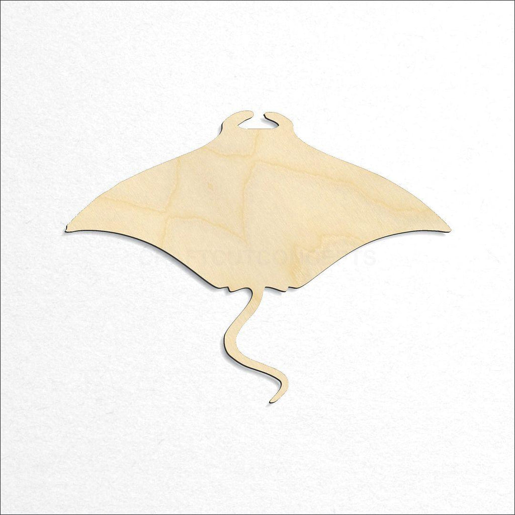 Wooden Manta Ray craft shape available in sizes of 4 inch and up