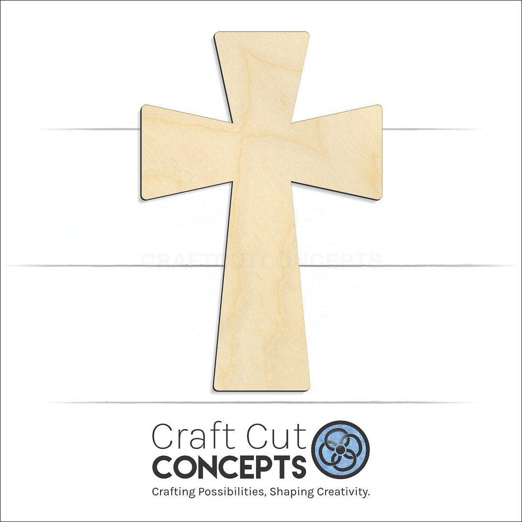 Craft Cut Concepts Logo under a wood Germanic Cross craft shape and blank