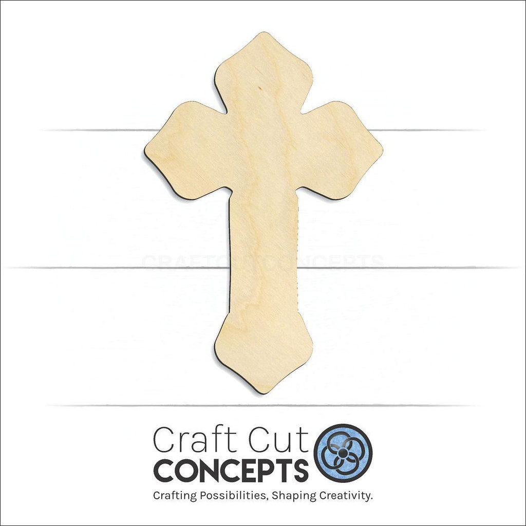 Craft Cut Concepts Logo under a wood Deco Cross craft shape and blank