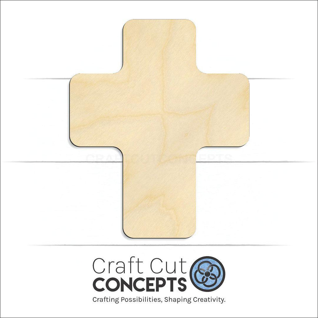 Craft Cut Concepts Logo under a wood Short Cross craft shape and blank