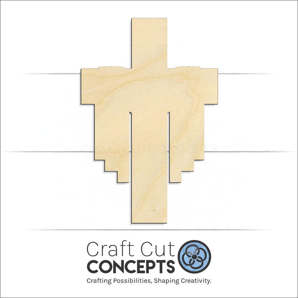 Craft Cut Concepts Logo under a wood Drapery Cross craft shape and blank