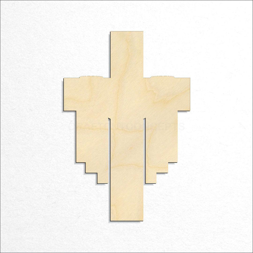 Wooden Drapery Cross craft shape available in sizes of 1 inch and up