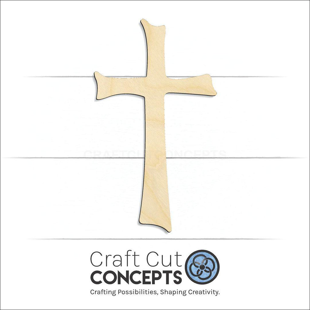 Craft Cut Concepts Logo under a wood Decorative Cross craft shape and blank