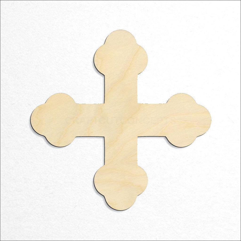 Wooden Bottony Cross craft shape available in sizes of 1 inch and up