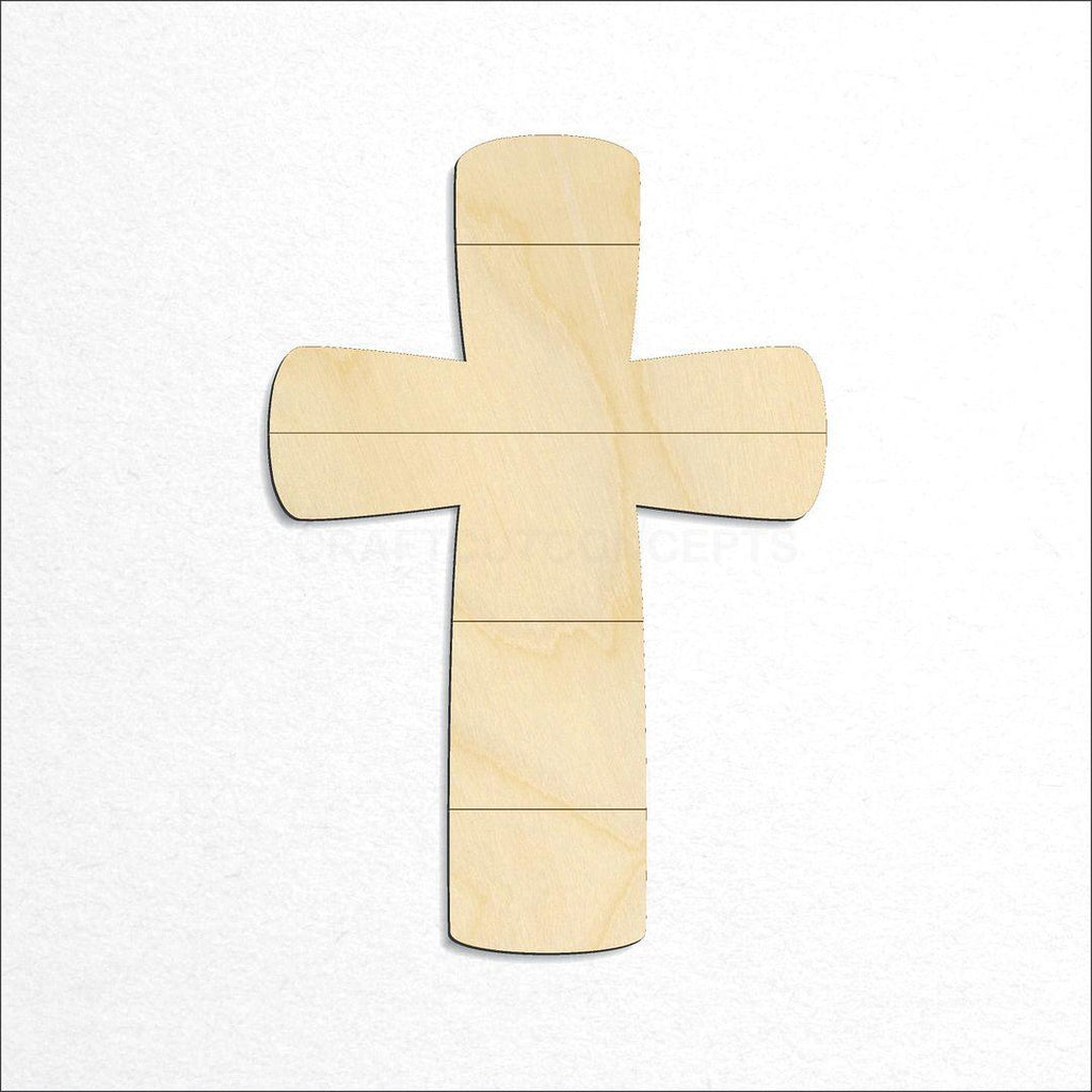 Wooden Faux Shiplap Cross craft shape available in sizes of 1 inch and up