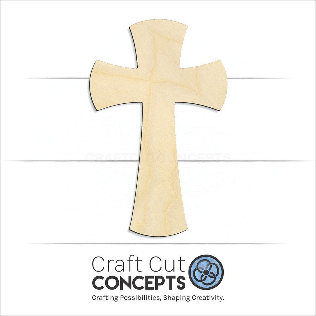 Craft Cut Concepts Logo under a wood Caduceus craft shape and blank