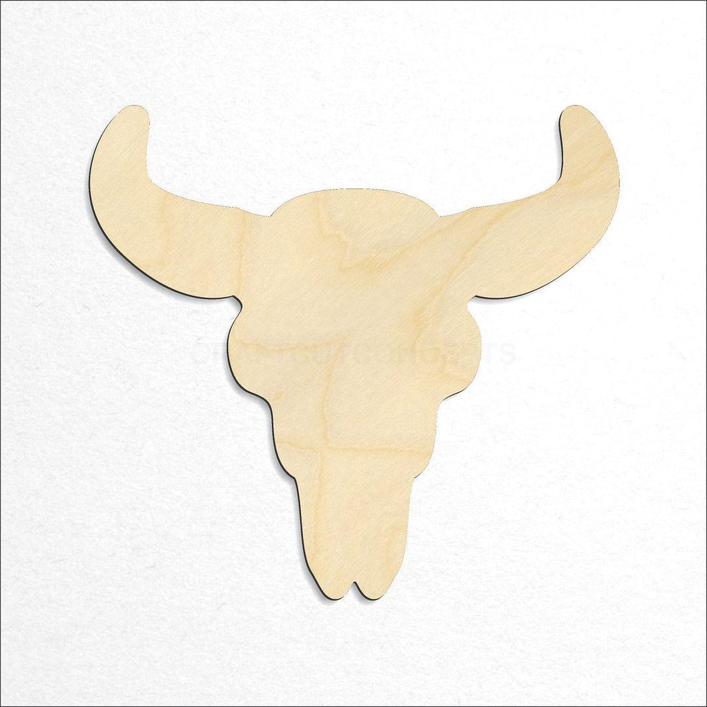 Wooden Cattle Skull craft shape available in sizes of 2 inch and up