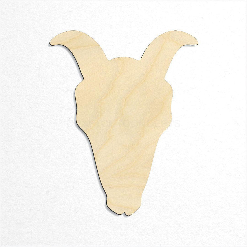 Wooden Goat Skull craft shape available in sizes of 2 inch and up