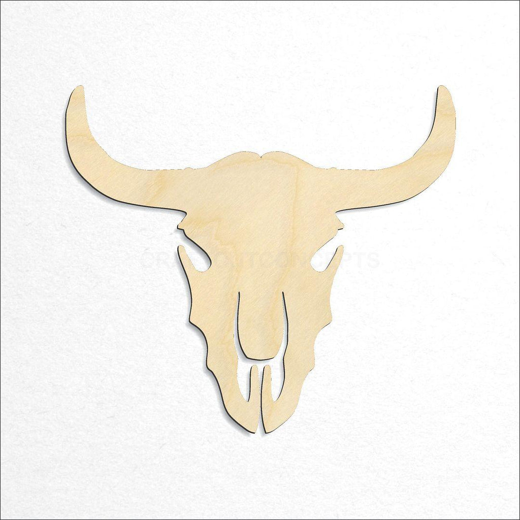 Wooden Cattle Skull craft shape available in sizes of 2 inch and up