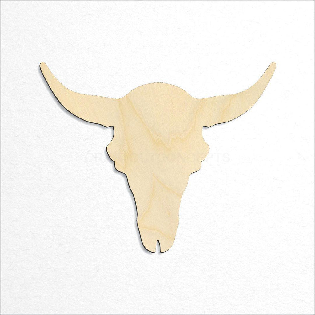 Wooden Cattle Skull craft shape available in sizes of 2 inch and up