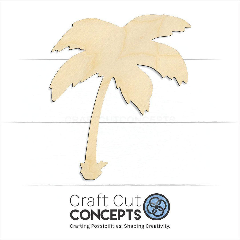 Craft Cut Concepts Logo under a wood Palm Tree-2 craft shape and blank