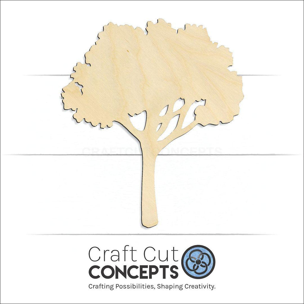 Craft Cut Concepts Logo under a wood Tree craft shape and blank