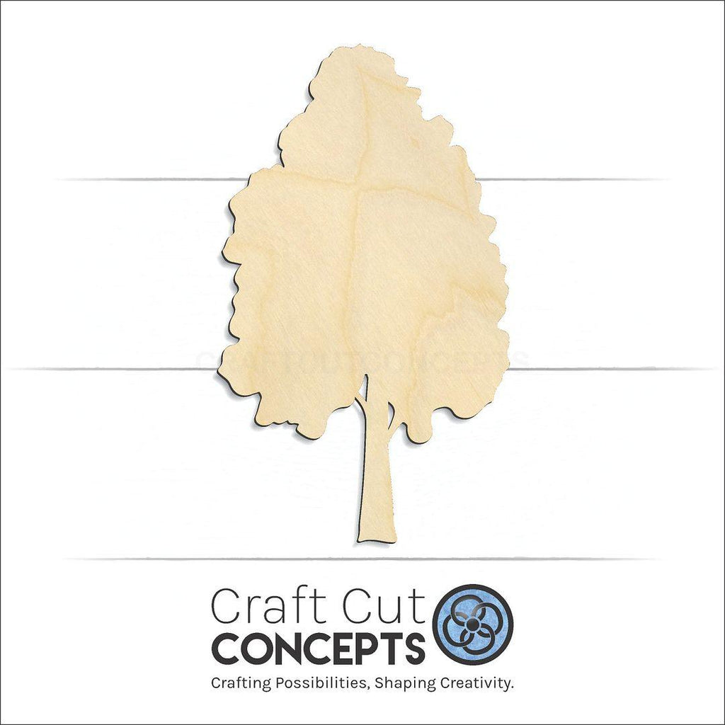 Craft Cut Concepts Logo under a wood Tree craft shape and blank