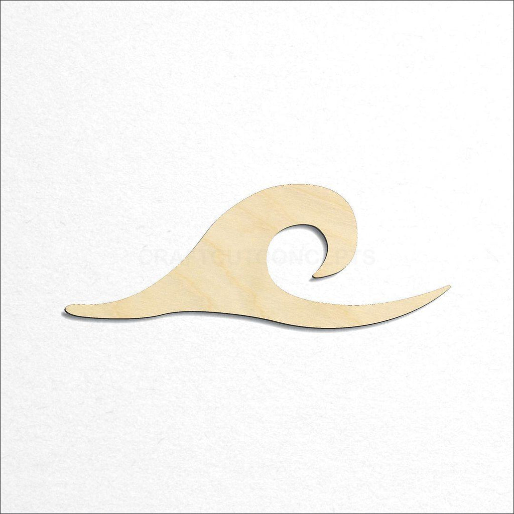 Wooden Ocean Wave craft shape available in sizes of 3 inch and up