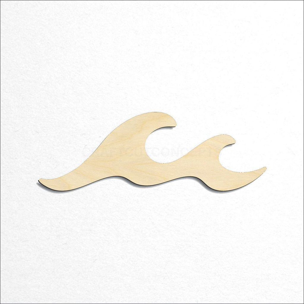 Wooden Ocean Wave craft shape available in sizes of 2 inch and up