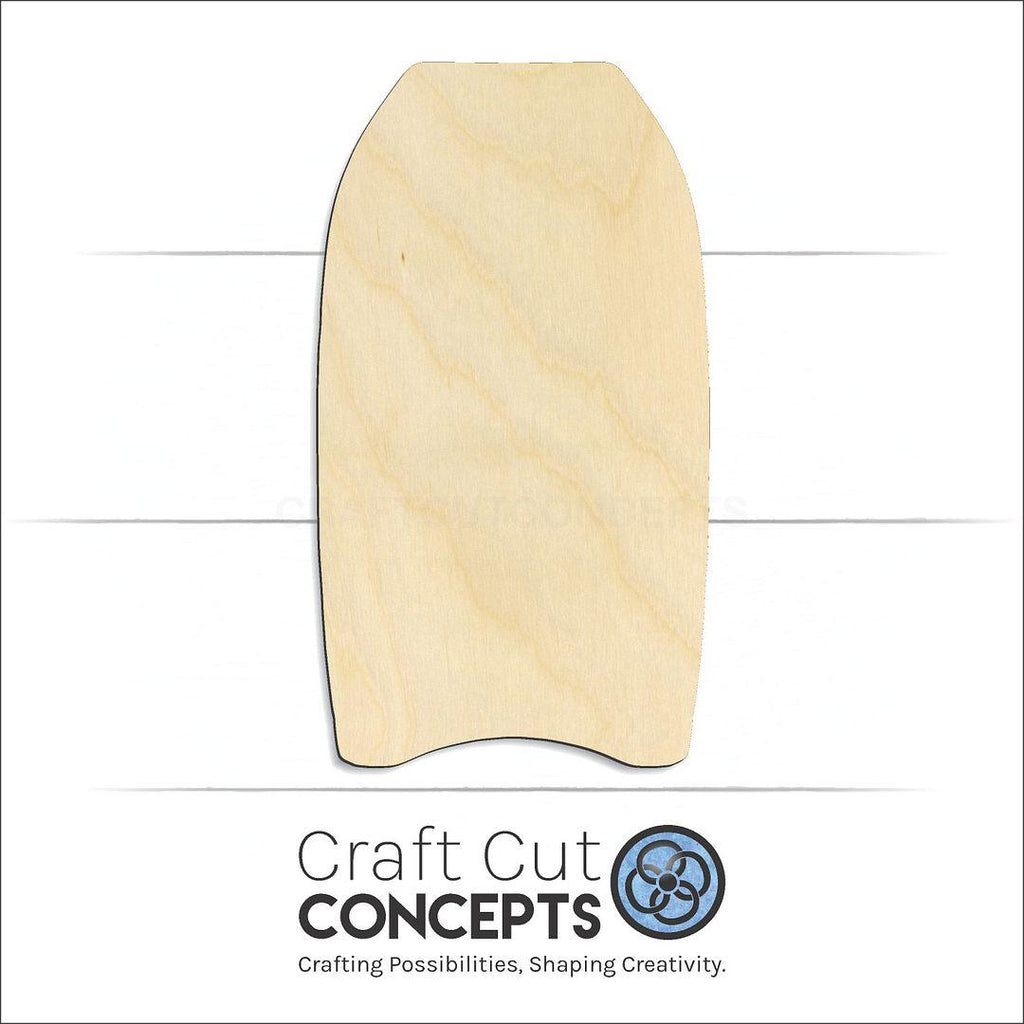 Craft Cut Concepts Logo under a wood Boogie Board craft shape and blank