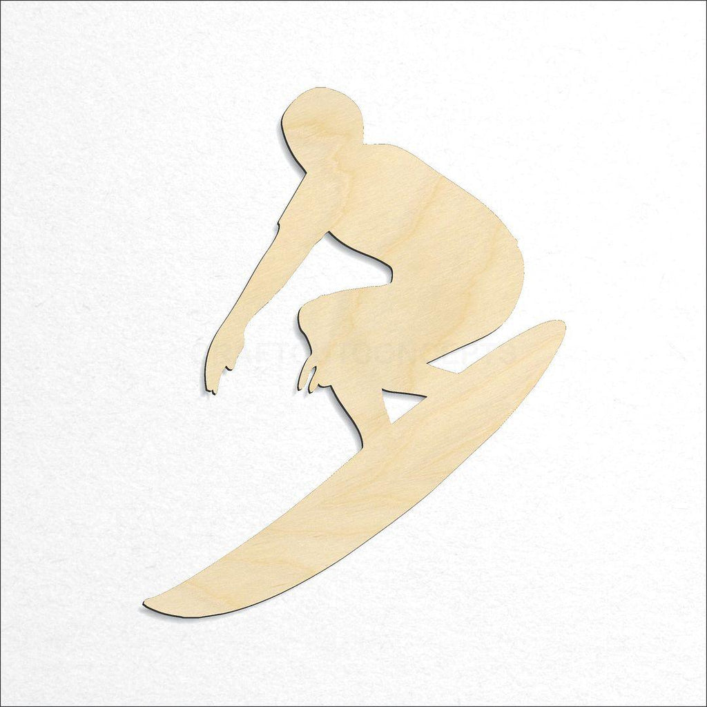 Wooden Male Surfer craft shape available in sizes of 3 inch and up