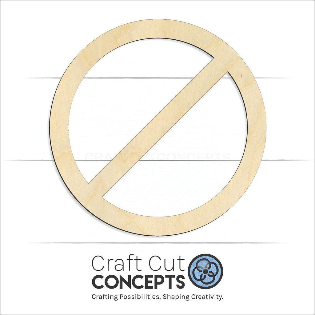 Craft Cut Concepts Logo under a wood Cancel Sign craft shape and blank