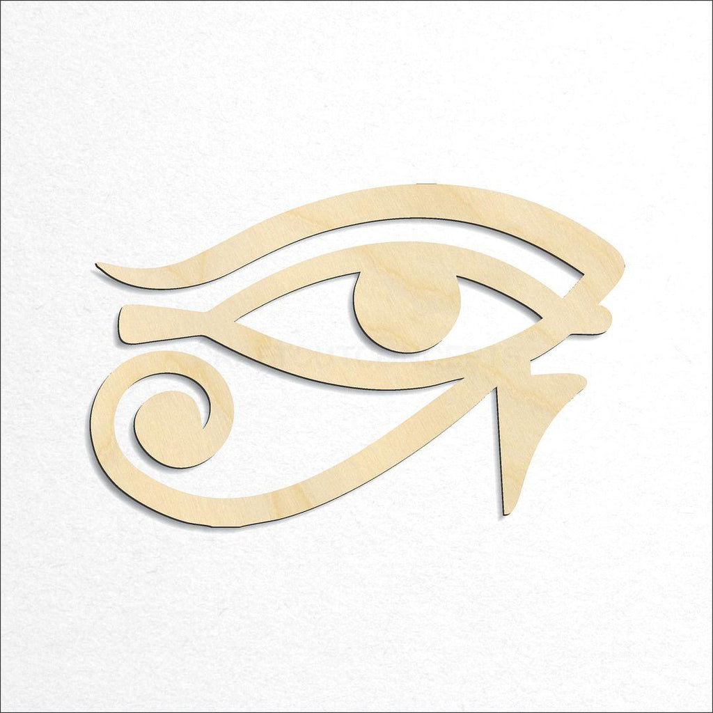 Wooden Egyptian Eye craft shape available in sizes of 4 inch and up