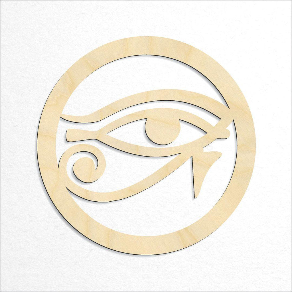 Wooden Egyptian Eye Circle craft shape available in sizes of 3 inch and up