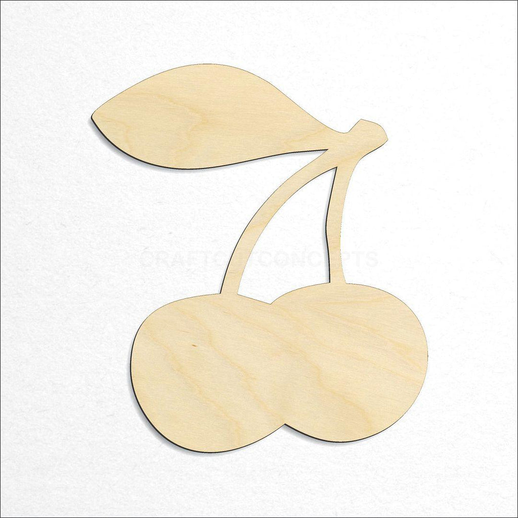 Wooden Cherry craft shape available in sizes of 2 inch and up