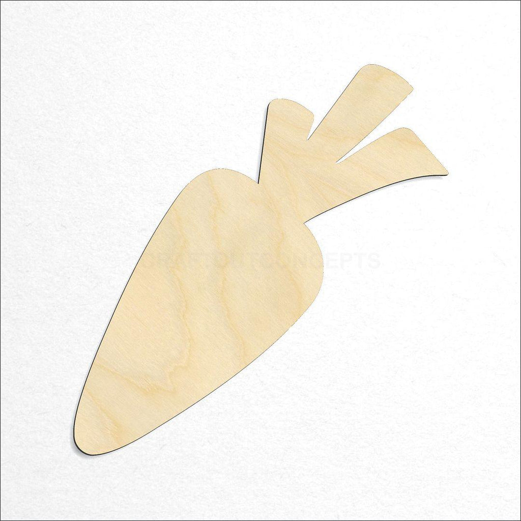 Wooden Carrot craft shape available in sizes of 2 inch and up