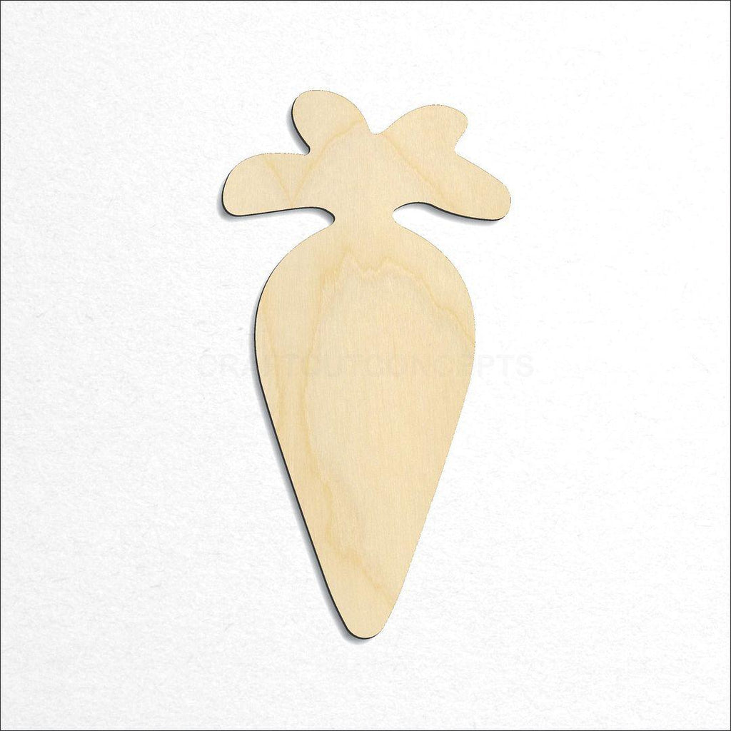 Wooden Carrot craft shape available in sizes of 1 inch and up