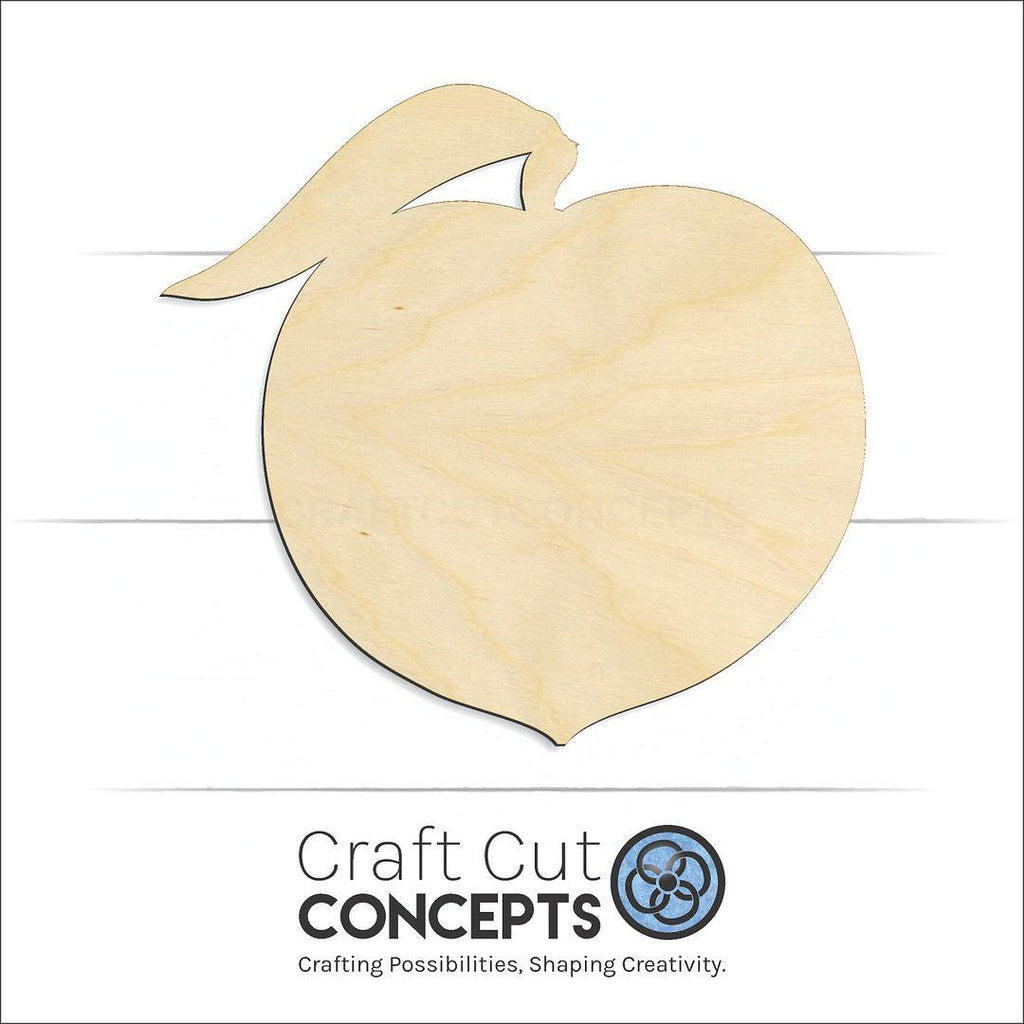 Craft Cut Concepts Logo under a wood Peach craft shape and blank