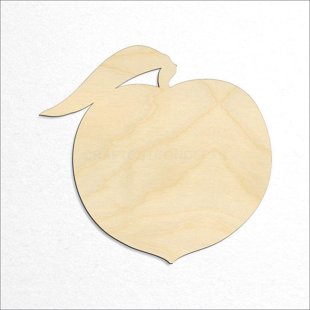 Wooden Peach craft shape available in sizes of 2 inch and up