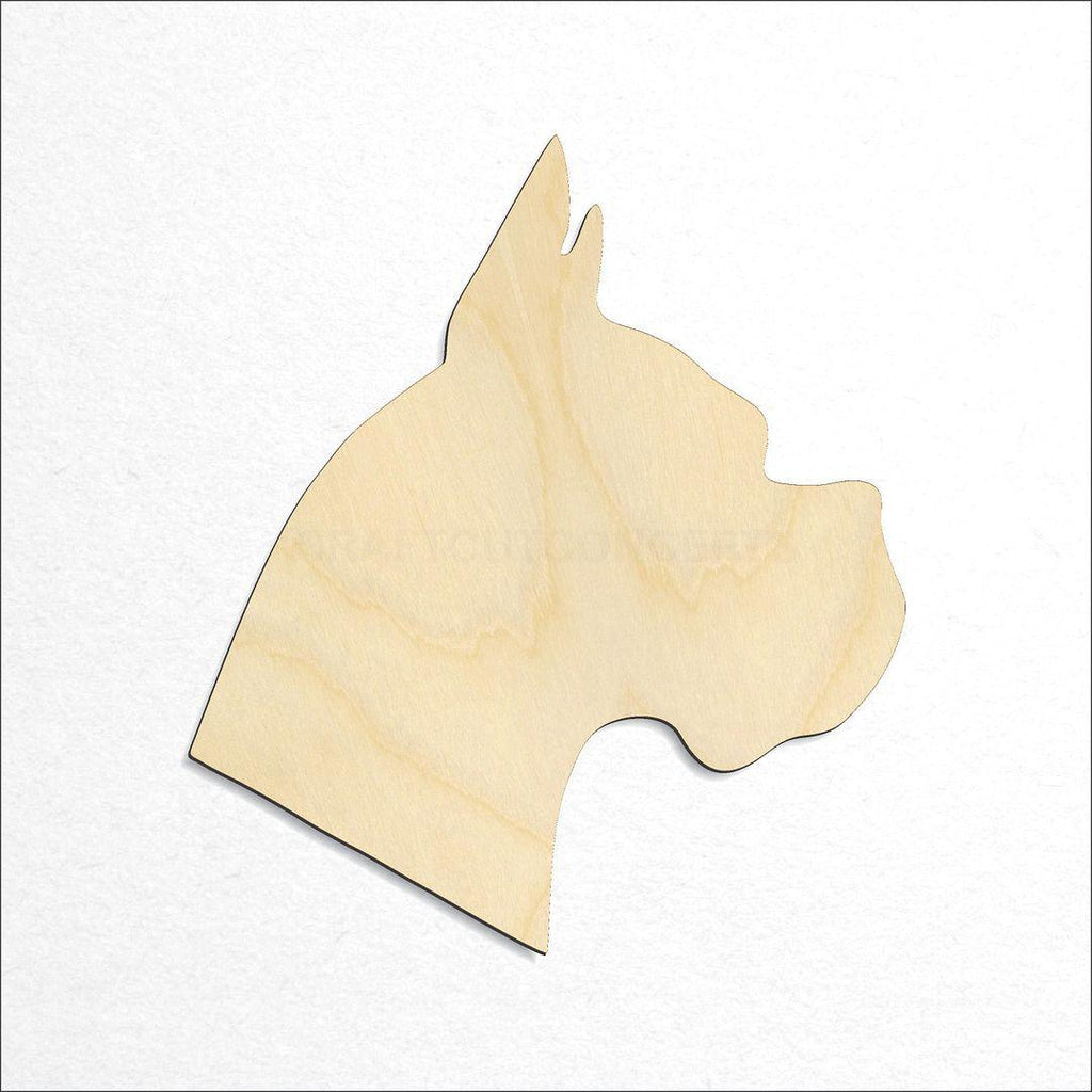 Wooden Dog - Boxer Head craft shape available in sizes of 2 inch and up