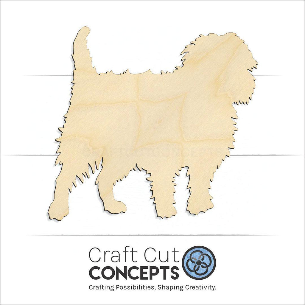 Craft Cut Concepts Logo under a wood Dog - Affenpinscher-3 craft shape and blank