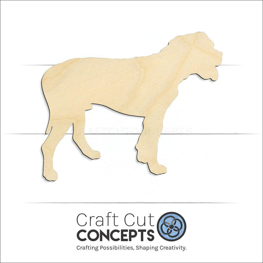 Craft Cut Concepts Logo under a wood Dog - American Bulldog craft shape and blank