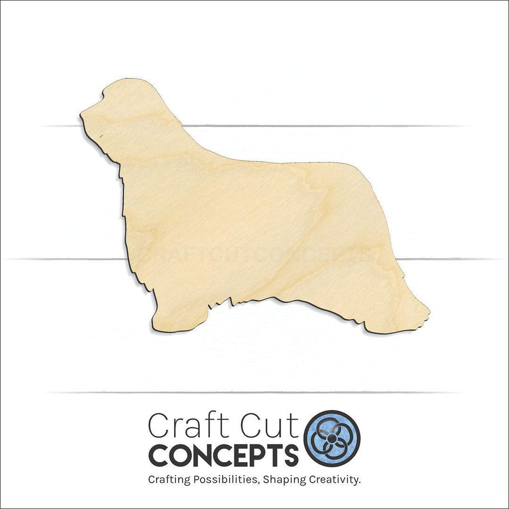 Craft Cut Concepts Logo under a wood Dog - Bearded Collie craft shape and blank