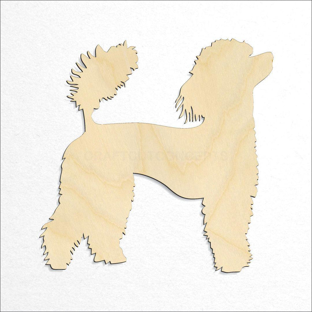 Wooden Poodle craft shape available in sizes of 4 inch and up