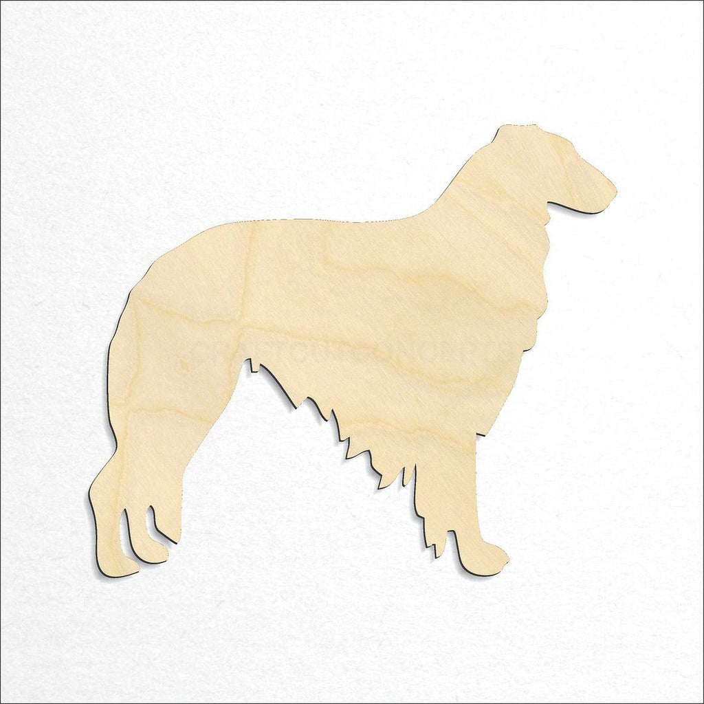 Wooden Borzoi craft shape available in sizes of 3 inch and up