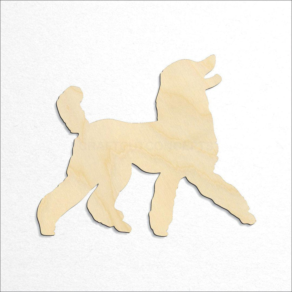 Wooden Poodle craft shape available in sizes of 2 inch and up