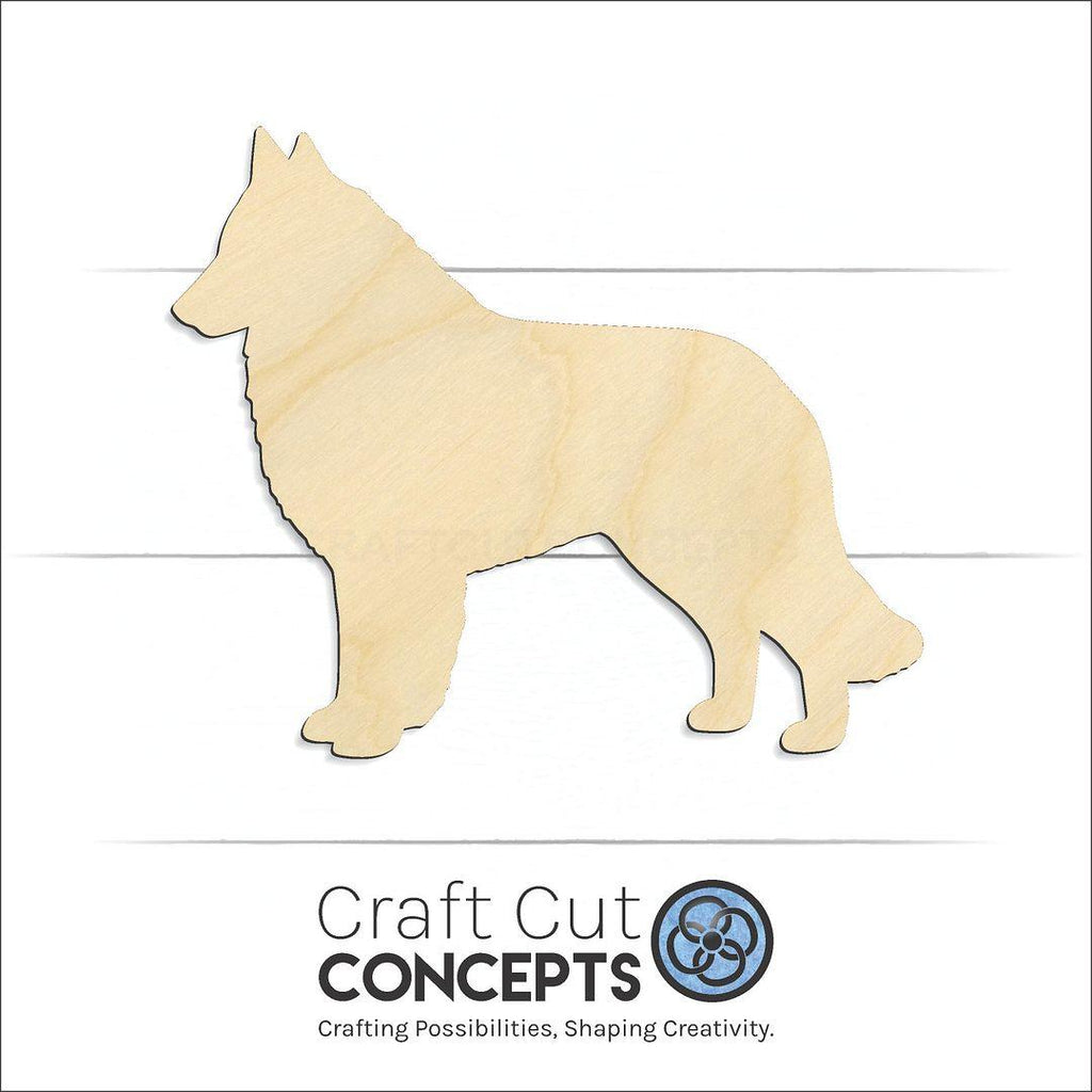 Craft Cut Concepts Logo under a wood Belgian Tervuren craft shape and blank