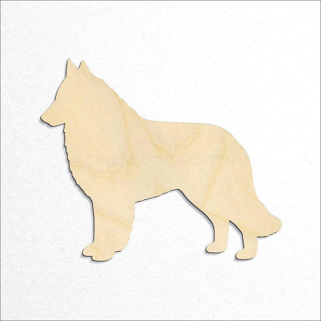 Wooden Belgian Tervuren craft shape available in sizes of 3 inch and up