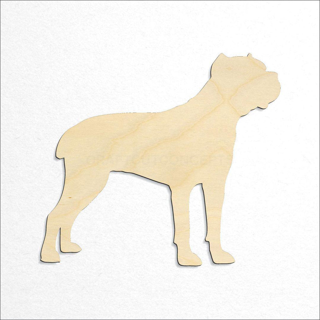 Wooden Italian Mastiff craft shape available in sizes of 2 inch and up