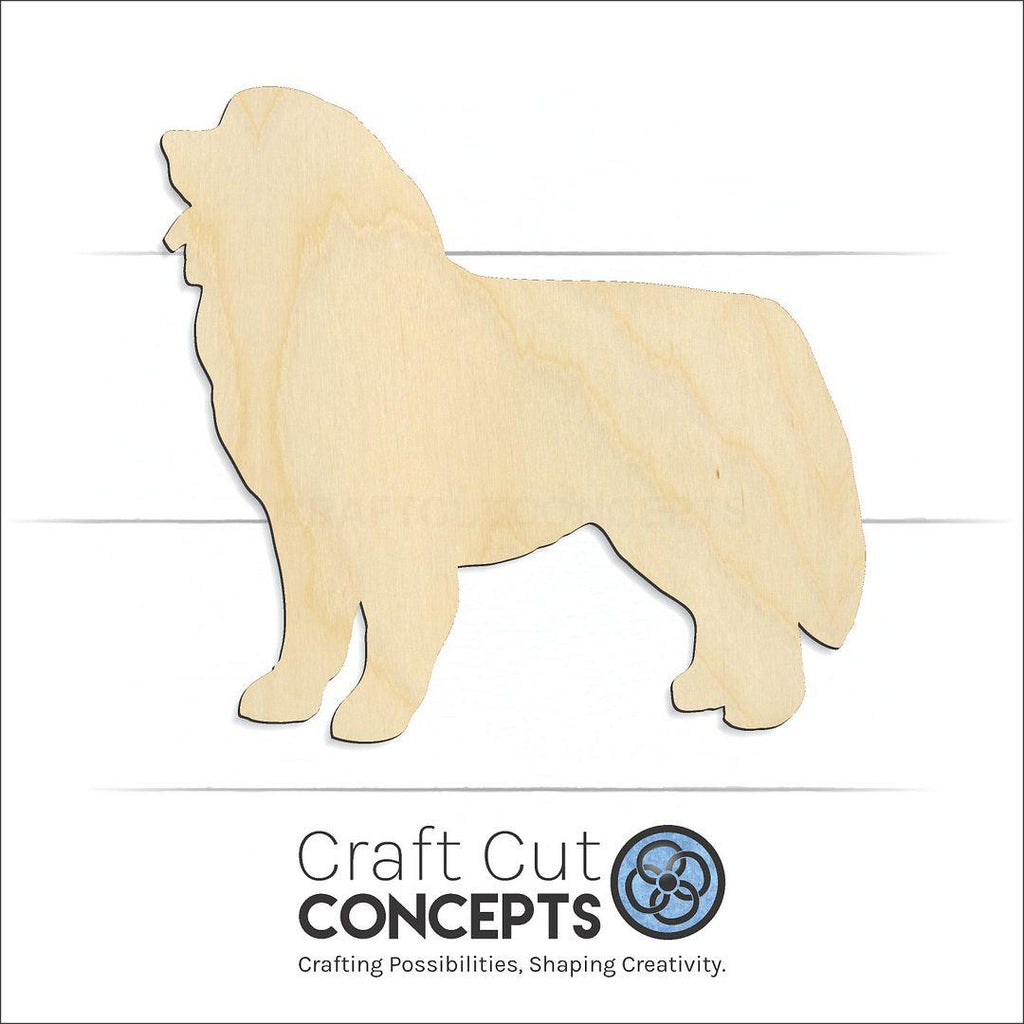 Craft Cut Concepts Logo under a wood Great Pyrenees craft shape and blank