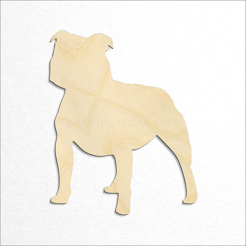 Wooden Pit Bull craft shape available in sizes of 2 inch and up