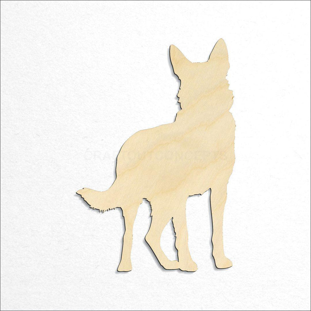 Wooden German Shepherd craft shape available in sizes of 3 inch and up