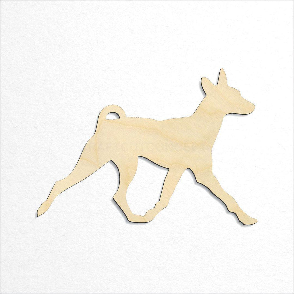 Wooden Basenji craft shape available in sizes of 2 inch and up
