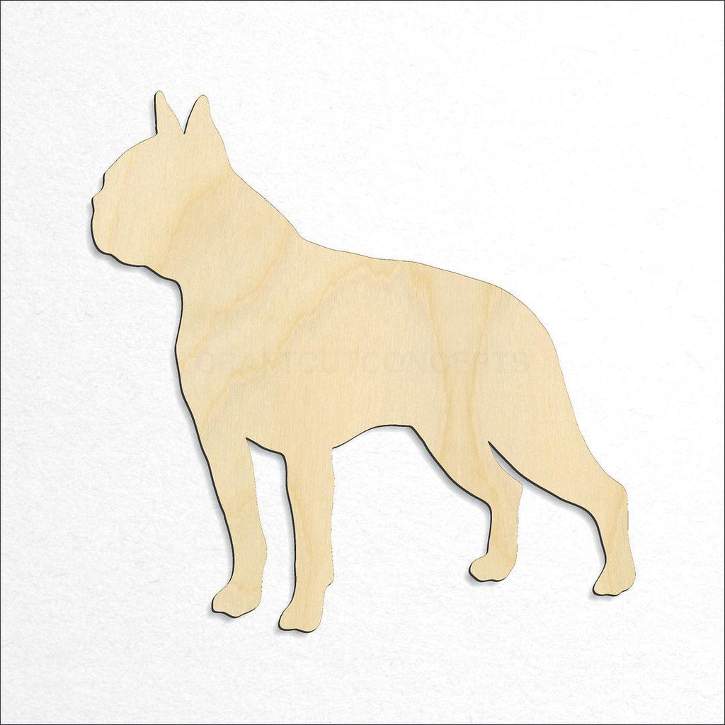 Wooden Dog - Boston Terrier-2 craft shape available in sizes of 2 inch and up