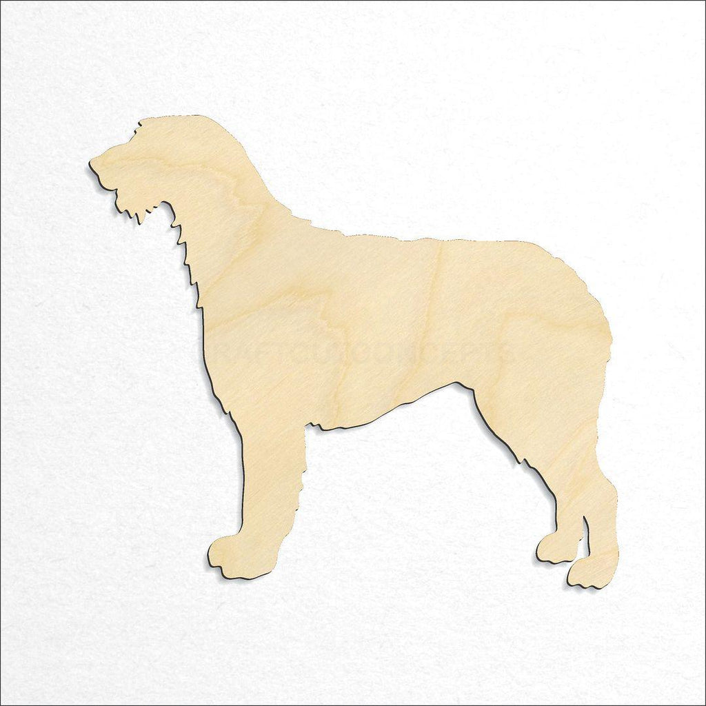 Wooden Irish Wolfhound craft shape available in sizes of 2 inch and up