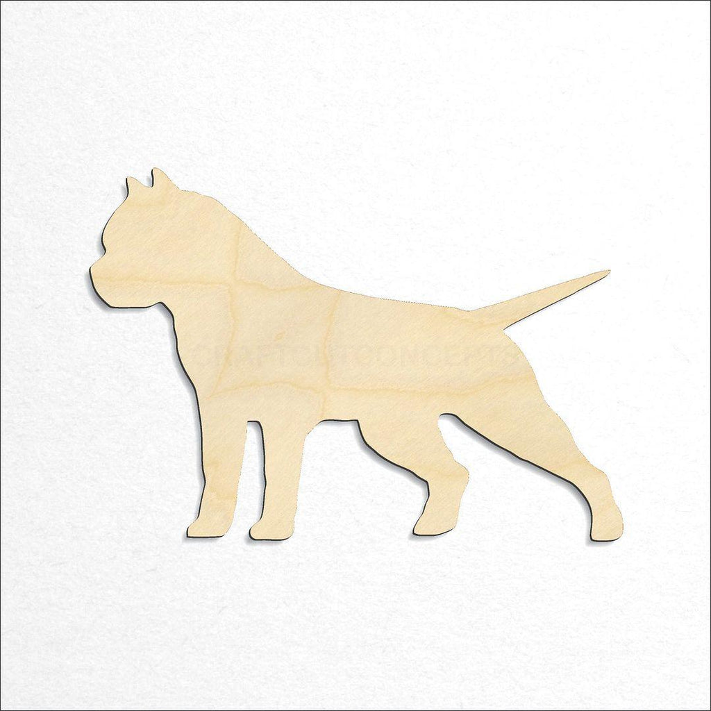 Wooden American Bulldog craft shape available in sizes of 2 inch and up