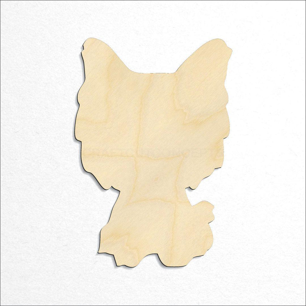 Wooden Cute Dog Yorkie craft shape available in sizes of 1 inch and up